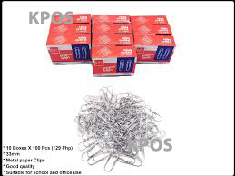 DINGLI PAPER CLIPS 33 MM PKT_100