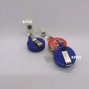 ID HOLDER ROUND WITH SPRING BLACK B-51