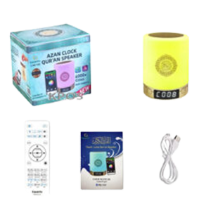 Quran Azan Clock Muslim Prayer Player Bluetooth Touch Table Lamp Quran Speaker