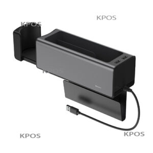 BASEUS DELUXE METAL ARMREST CONSOLE ORGANIZER(DUAL USB POWER SUPPLY)BLACK